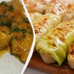 תבשיל גלילי כרוב במים או שמנת חמוצה היא תקופת האבן: